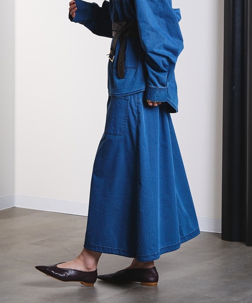 ROSE BUD(ローズバッド)の「(GENE HEAVENS)RIP STOP CARGO POCKET SKIRT(スカート・レディース・チャコールグレー/ブルー・ONE SIZE)」の11枚目の写真
