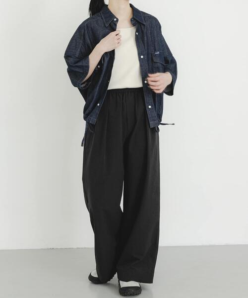 EKAL（エカル）の「『吸水速乾/通気性/軽量』DOT AIR WIDE TROUSERS（その他パンツ・レディース・ブラウン/ブラック/チャコールグレー・ONE）」の9枚目の写真