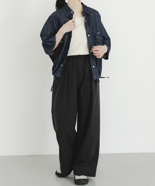 EKAL（エカル）の「DOT AIR WIDE TROUSERS（その他パンツ・レディース・ブラウン/ブラック/チャコールグレー・ONE）」の10枚目の写真