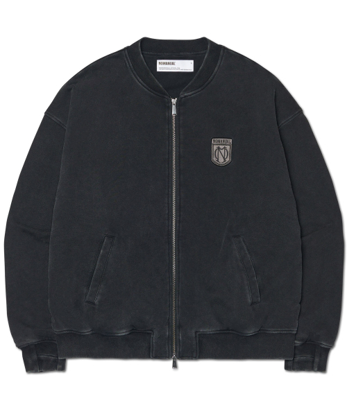 NOMANUAL(NOMANUAL)の「EMBLEM SWEAT ZIP-UP - WASHED BLACK(その他アウター・レディース・その他・MEDIUM/LARGE)」の1枚目の写真