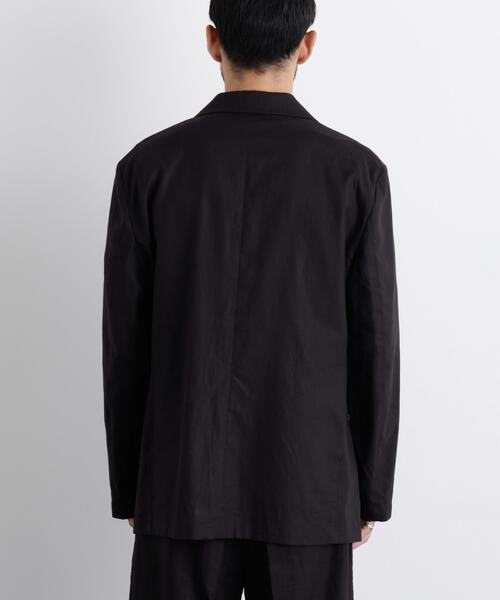 NANO universe（ナノユニバース）の「｢FRENCH LINEN｣ リネンコットンセミダブルJK（セットアップ可）（テーラードジャケット・メンズ・ブラック/ベージュ系その他・S/M/L）」の11枚目の写真
