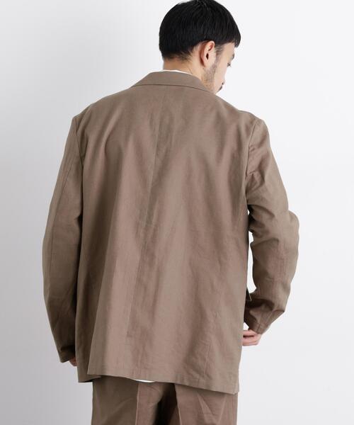 NANO universe（ナノユニバース）の「｢FRENCH LINEN｣ リネンコットンセミダブルJK（セットアップ可）（テーラードジャケット・メンズ・ブラック/ベージュ系その他・S/M/L）」の22枚目の写真