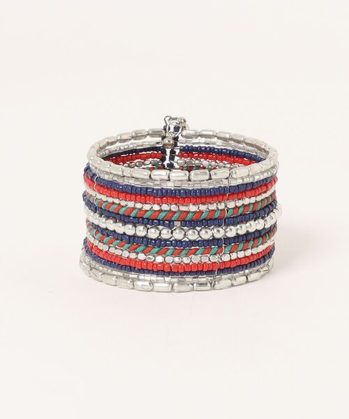 チャイハネ（チャイハネ）の「【チャイハネ】レリアビーズバングル（バングル/リストバンド・レディース・レッド系その他/グリーン/ブラウン/マルチ/パープル/ネイビー・FREE）」の5枚目の写真