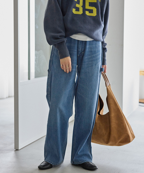 SLOBE IENA(スローブイエナ)の「《追加》LEE/リー SLOBE別注 ペインターパンツ LM7288(デニムパンツ・レディース・スカイブルー・40/38/36)」の1枚目の写真