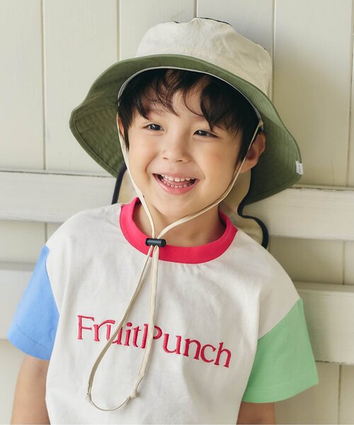 apres les cours（アプレレクール）の「【UVカット/接触冷感】バラエティアウトドアハット（ハット・キッズ・アイボリー/ピンク/ネイビー/ラベンダー/その他3/カーキ・56/54/52/50/48）」の3枚目の写真