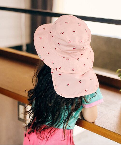 apres les cours（アプレレクール）の「【UVカット/接触冷感】バラエティアウトドアハット（ハット・キッズ・アイボリー/ピンク/ネイビー/ラベンダー/その他3/カーキ・56/54/52/50/48）」の6枚目の写真