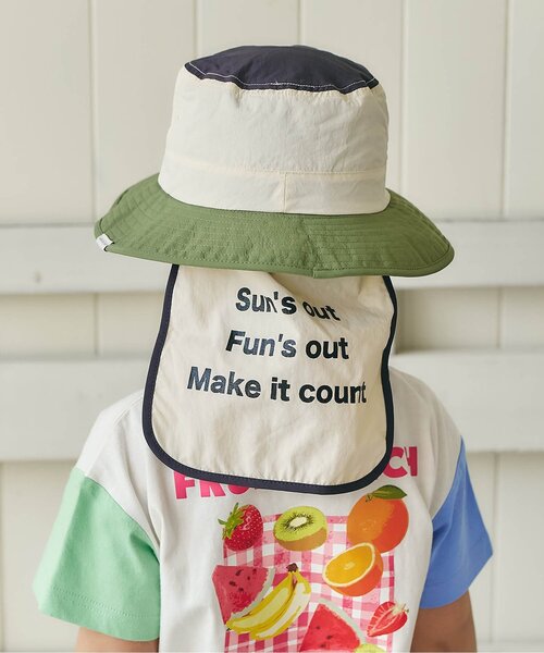 apres les cours（アプレレクール）の「【UVカット/接触冷感】バラエティアウトドアハット（ハット・キッズ・アイボリー/ピンク/ネイビー/ラベンダー/その他3/カーキ・56/54/52/50/48）」の12枚目の写真