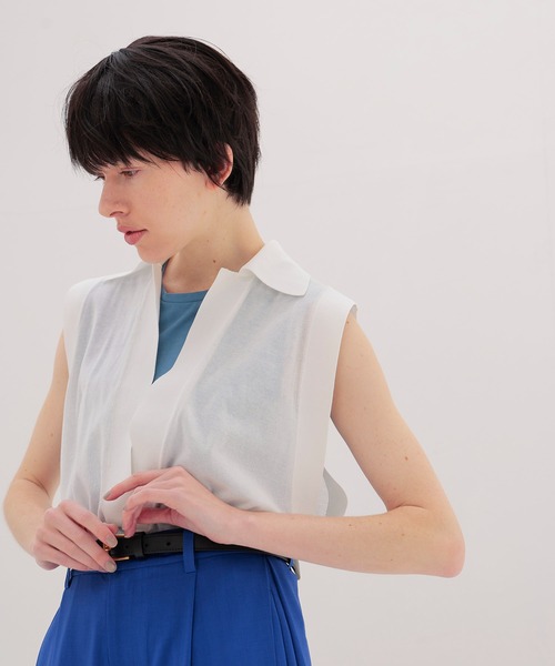 DRESSLAVE（ドレスレイブ）の「sheer skipper knit(シアースキッパーニット)（ニット/セーター・レディース・オレンジ/ホワイト・38）」の18枚目の写真