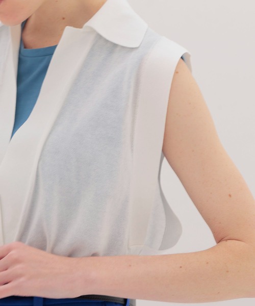 DRESSLAVE（ドレスレイブ）の「sheer skipper knit(シアースキッパーニット)（ニット/セーター・レディース・オレンジ/ホワイト・38）」の21枚目の写真