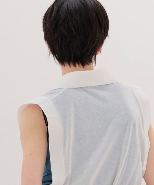 DRESSLAVE（ドレスレイブ）の「sheer skipper knit(シアースキッパーニット)（ニット/セーター・レディース・オレンジ/ホワイト・38）」の22枚目の写真