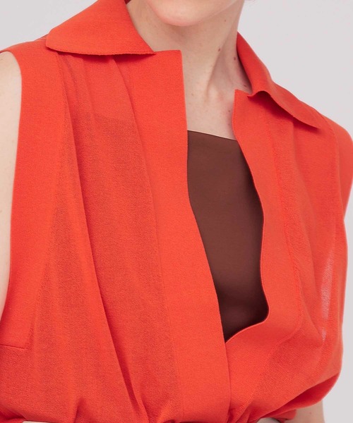 DRESSLAVE（ドレスレイブ）の「sheer skipper knit(シアースキッパーニット)（ニット/セーター・レディース・オレンジ/ホワイト・38）」の7枚目の写真