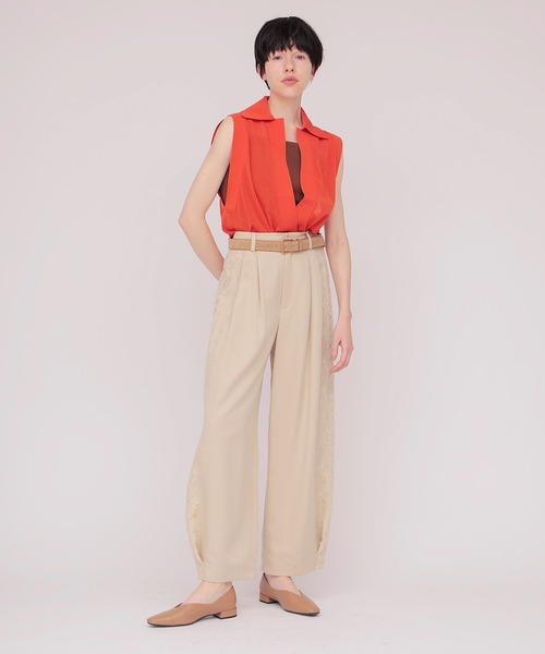 DRESSLAVE（ドレスレイブ）の「sheer skipper knit(シアースキッパーニット)（ニット/セーター・レディース・オレンジ/ホワイト・38）」の9枚目の写真