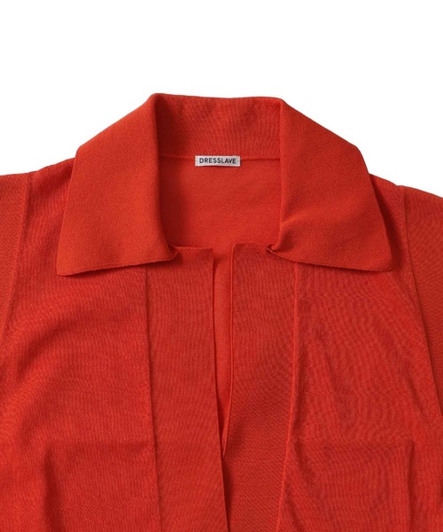 DRESSLAVE（ドレスレイブ）の「sheer skipper knit(シアースキッパーニット)（ニット/セーター・レディース・オレンジ/ホワイト・38）」の12枚目の写真