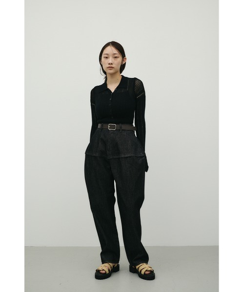 STYLEMIXER(スタイルミキサー)の「ランタンデニム(デニムパンツ・レディース・ブルー/ブラック・SMALL/MEDIUM)」の5枚目の写真