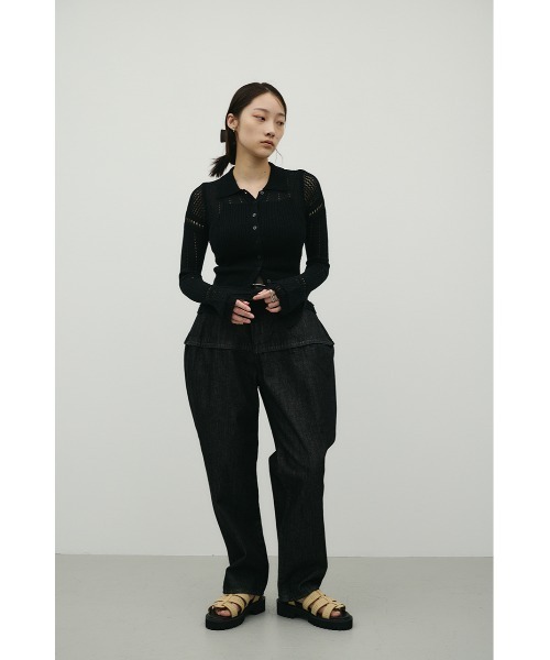 STYLEMIXER(スタイルミキサー)の「ランタンデニム(デニムパンツ・レディース・ブルー/ブラック・SMALL/MEDIUM)」の3枚目の写真