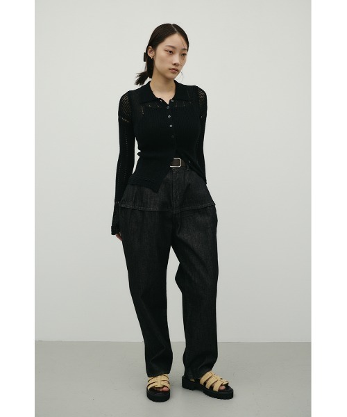 STYLEMIXER(スタイルミキサー)の「ランタンデニム(デニムパンツ・レディース・ブルー/ブラック・SMALL/MEDIUM)」の4枚目の写真