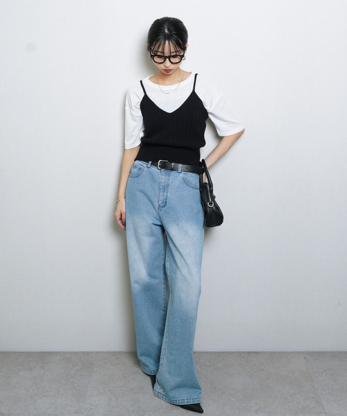 Chillfar（チルファー）の「ニットキャミソール ビスチェ（キャミソール・レディース・ブラック/イエロー/ベージュ/ブラウン/グレー/ブルー・FREE）」の16枚目の写真