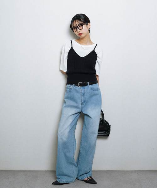 Chillfar（チルファー）の「ニットキャミソール ビスチェ（キャミソール・レディース・ブラック/イエロー/ベージュ/ブラウン/グレー/ブルー・FREE）」の19枚目の写真