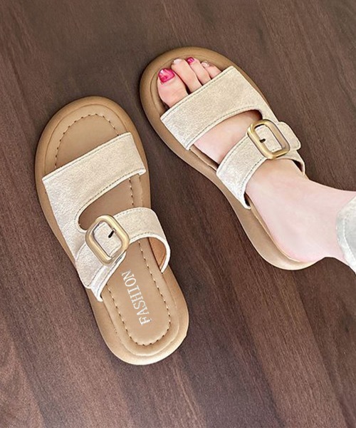 Miniministore(ミニミニストア)の「厚底 ミュールサンダル レディース 夏(サンダル・レディース・ライトベージュ/キャメル/ブラック・22.5cm/23.0cm/23.5cm/24.0cm/24.5cm/25.0cm)」の5枚目の写真