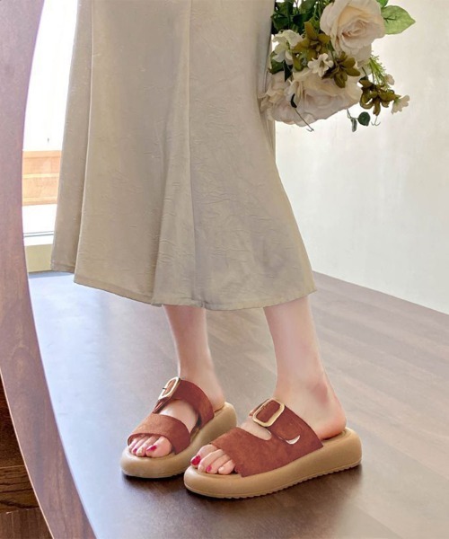 Miniministore(ミニミニストア)の「厚底 ミュールサンダル レディース 夏(サンダル・レディース・ライトベージュ/キャメル/ブラック・22.5cm/23.0cm/23.5cm/24.0cm/24.5cm/25.0cm)」の15枚目の写真