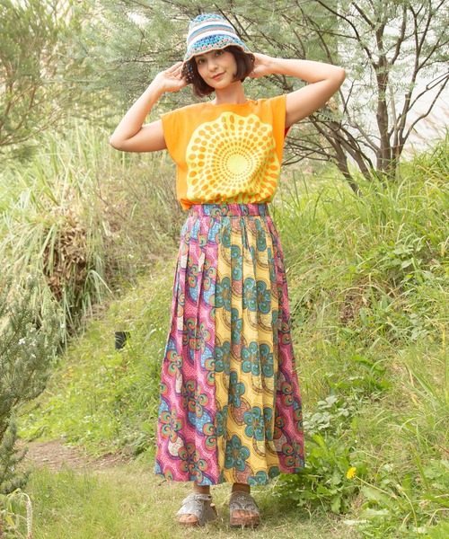 チャイハネ（チャイハネ）の「【チャイハネ】イジェオマスカート（スカート・レディース・グリーン/ピンク・FREE）」の20枚目の写真