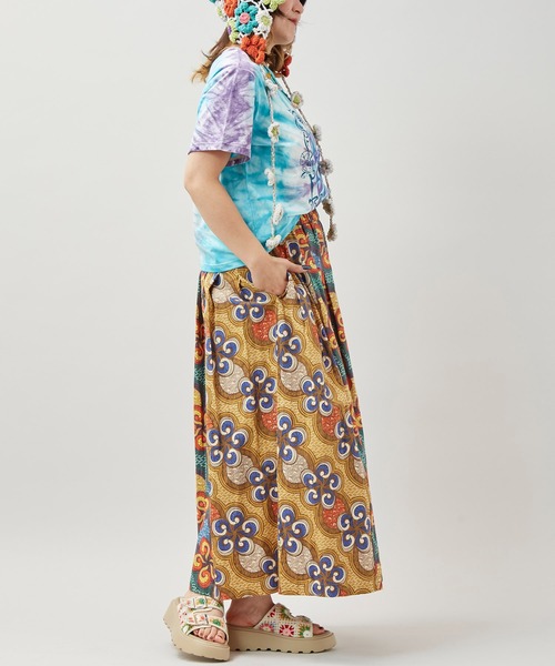 チャイハネ（チャイハネ）の「【チャイハネ】イジェオマスカート（スカート・レディース・グリーン/ピンク・FREE）」の12枚目の写真