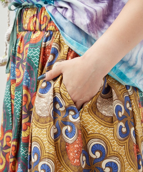 チャイハネ（チャイハネ）の「【チャイハネ】イジェオマスカート（スカート・レディース・グリーン/ピンク・FREE）」の14枚目の写真