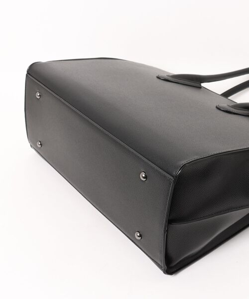 W&.Day/Night(ダブルアンド デイナイト)の「スムーク トートバッグ A4収納 11L 19192(トートバッグ・レディース・ダークグレー/ブラック・FREE)」の11枚目の写真