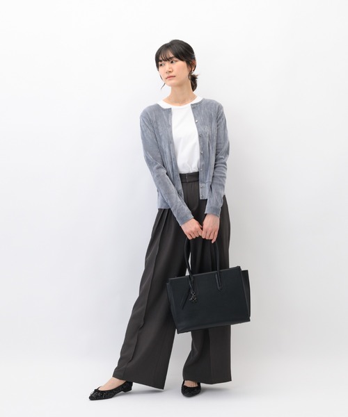 W&.Day/Night(ダブルアンド デイナイト)の「スムーク トートバッグ A4収納 11L 19192(トートバッグ・レディース・ダークグレー/ブラック・FREE)」の12枚目の写真