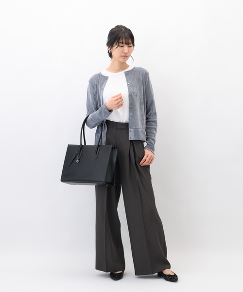 W&.Day/Night(ダブルアンド デイナイト)の「スムーク トートバッグ A4収納 11L 19192(トートバッグ・レディース・ダークグレー/ブラック・FREE)」の14枚目の写真