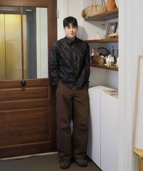 SECONDMONO（セカンドモノローグ）の「Coated Nylon Utility Shirt [BLACK]_SESH031BLACK（シャツ/ブラウス・レディース・その他・MEDIUM/LARGE）」の8枚目の写真