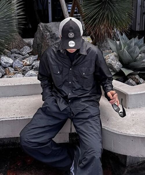 SECONDMONO（セカンドモノローグ）の「Coated Nylon Utility Shirt [BLACK]_SESH031BLACK（シャツ/ブラウス・レディース・その他・MEDIUM/LARGE）」の3枚目の写真