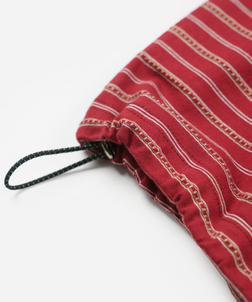 FRIZMWORKS(フリズムワークス)の「JACQUARD STRIPE HALF TEE _ BURGUNDY(Tシャツ/カットソー・メンズ・その他・SMALL/MEDIUM/LARGE/X-LARGE)」の5枚目の写真