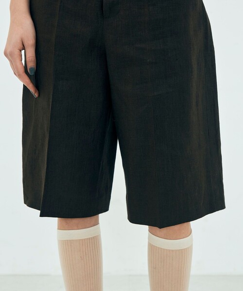 edition pourell(エディションプレル)の「edition pourell リネン タックショートパンツ(その他パンツ・レディース・ベージュ/ブラウン・34/36)」の10枚目の写真
