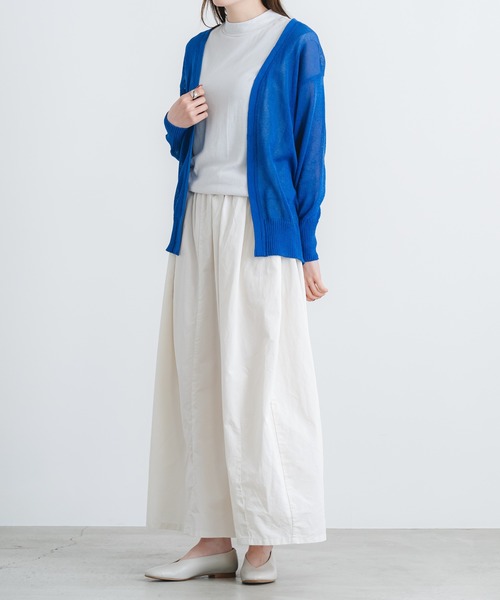 quadro(クオドロ)の「スーピマ接結ニットノースリーブハイネック(Tシャツ/カットソー・レディース・サンドベージュ/ダークネイビー/ブルーグレー・FREE)」の16枚目の写真