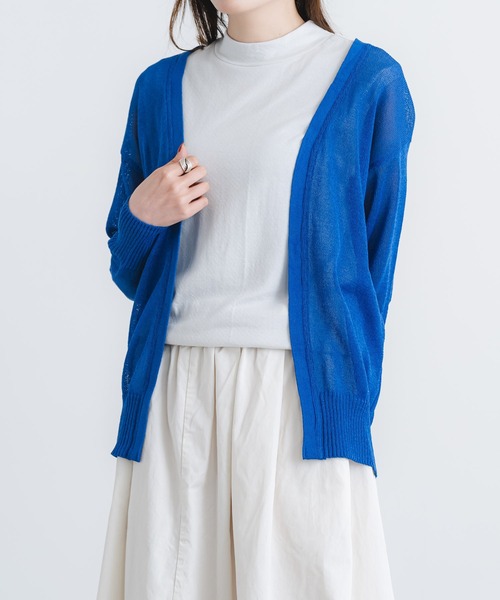 quadro(クオドロ)の「スーピマ接結ニットノースリーブハイネック(Tシャツ/カットソー・レディース・サンドベージュ/ダークネイビー/ブルーグレー・FREE)」の15枚目の写真