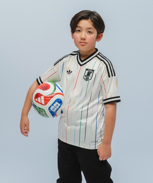 adidas(アディダス)の「キッズ アディダス サッカー日本代表 2026 アウェイ レプリカ ユニフォーム / ジャージ / アディダス adidas(ジャージ・キッズ・ホワイト・130/140/150/160)」の8枚目の写真