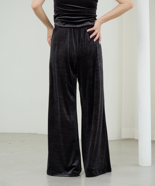 IENA LA BOUCLE(イエナラブークル)の「IENA LA BOUCLEトリアセベロアイージーワイドパンツ(その他パンツ・レディース・ブラウン/ホワイト/ブラック・40/38/36/34)」の9枚目の写真