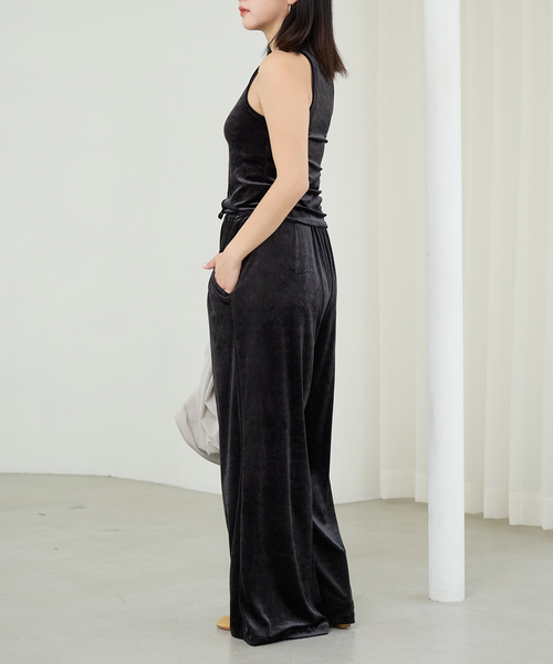 IENA LA BOUCLE(イエナラブークル)の「IENA LA BOUCLEトリアセベロアイージーワイドパンツ(その他パンツ・レディース・ブラウン/ホワイト/ブラック・40/38/36/34)」の13枚目の写真