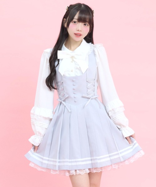 Secret Honey(シークレットハニー)の「袖ピンタックフリルブラウス(シャツ/ブラウス・レディース・ブラック/オフホワイト・MEDIUM)」の6枚目の写真