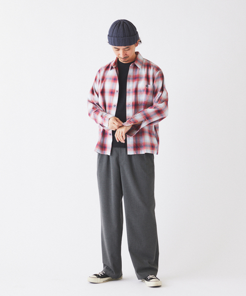 JOURNAL STANDARD relume(ジャーナルスタンダード レリューム)の「カラー オンブレ ワークシャツ(シャツ/ブラウス・メンズ・イエロー/ブラック/レッド/ブルー系その他・LARGE/MEDIUM)」の6枚目の写真