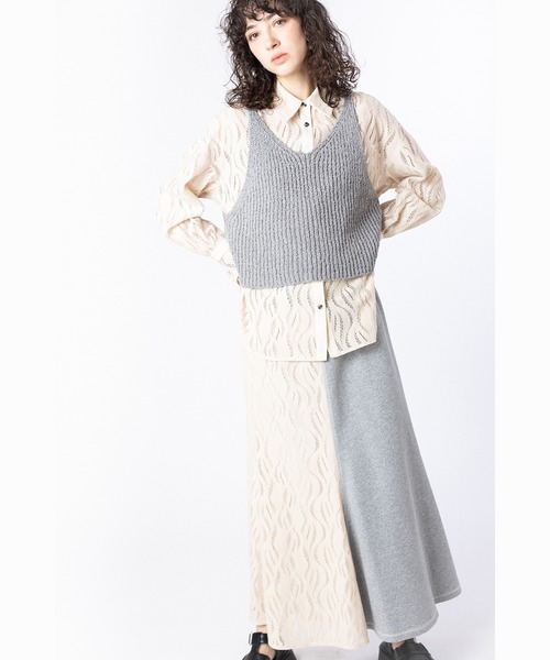 OSMOSIS(オズモーシス)の「2WAYリブニットビスチェ(ベスト・レディース・アイボリー/ブラック/グレー・ONE SIZE)」の20枚目の写真