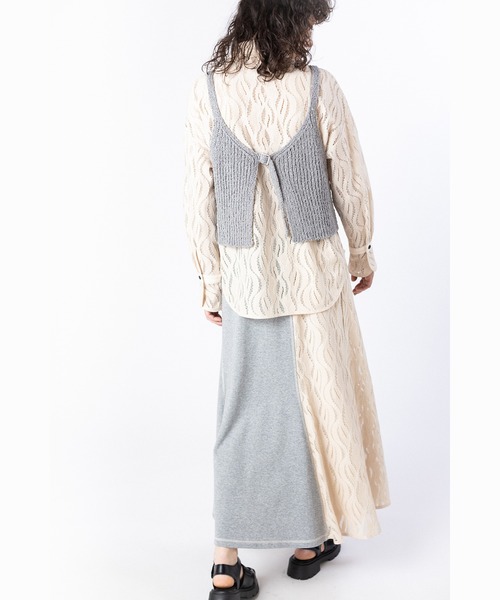 OSMOSIS(オズモーシス)の「2WAYリブニットビスチェ(ベスト・レディース・アイボリー/ブラック/グレー・ONE SIZE)」の21枚目の写真