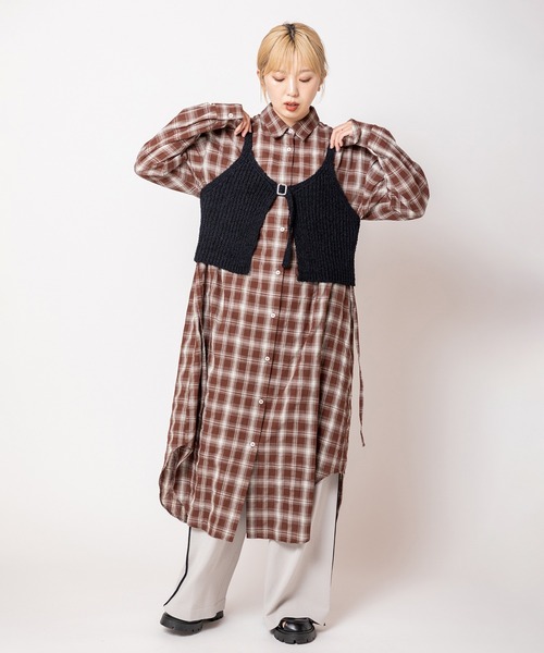 OSMOSIS(オズモーシス)の「2WAYリブニットビスチェ(ベスト・レディース・アイボリー/ブラック/グレー・ONE SIZE)」の15枚目の写真