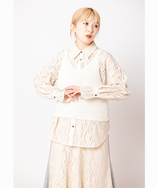 OSMOSIS(オズモーシス)の「2WAYリブニットビスチェ(ベスト・レディース・アイボリー/ブラック/グレー・ONE SIZE)」の18枚目の写真