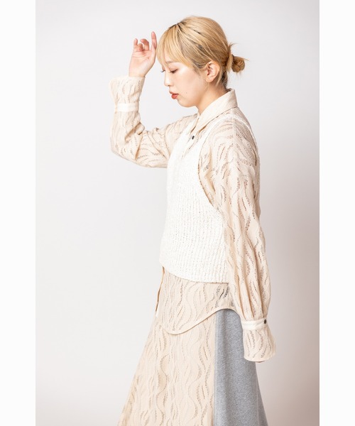 OSMOSIS(オズモーシス)の「2WAYリブニットビスチェ(ベスト・レディース・アイボリー/ブラック/グレー・ONE SIZE)」の19枚目の写真