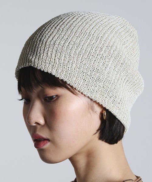 ROSE BUD（ローズバッド）の「ROSE BUD BEANIE（ニットキャップ/ビーニー・レディース・ピンク/ブラック/ベージュ/グレー・ONE SIZE）」の3枚目の写真