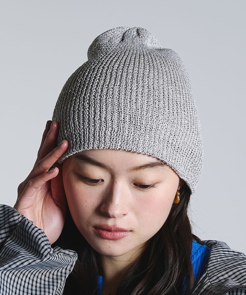 ROSE BUD（ローズバッド）の「ROSE BUD BEANIE（ニットキャップ/ビーニー・レディース・ピンク/ブラック/ベージュ/グレー・ONE SIZE）」の2枚目の写真