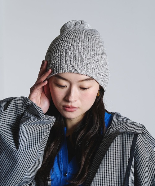 ROSE BUD（ローズバッド）の「ROSE BUD BEANIE（ニットキャップ/ビーニー・レディース・ピンク/ブラック/ベージュ/グレー・ONE SIZE）」の7枚目の写真