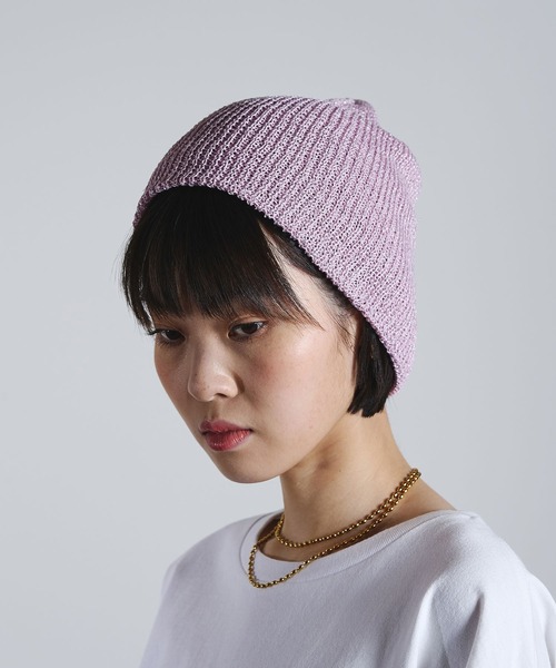 ROSE BUD（ローズバッド）の「ROSE BUD BEANIE（ニットキャップ/ビーニー・レディース・ピンク/ブラック/ベージュ/グレー・ONE SIZE）」の11枚目の写真